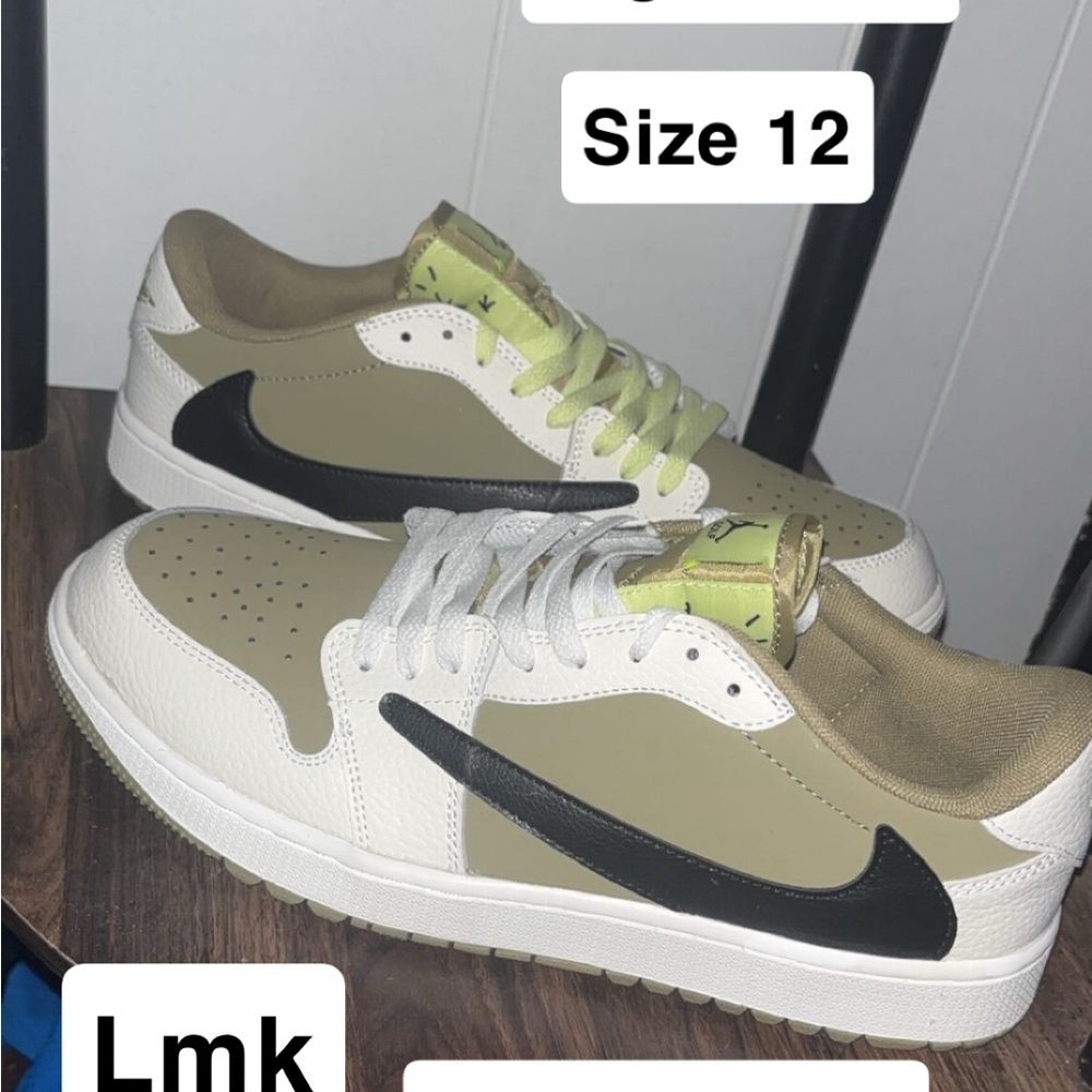 Nike Athletic Gold Travis Scott shoes  - White, Black, Oliv